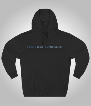 Cold.Hard.Strength. - Black Hoodie - Front | Arctic Barbell