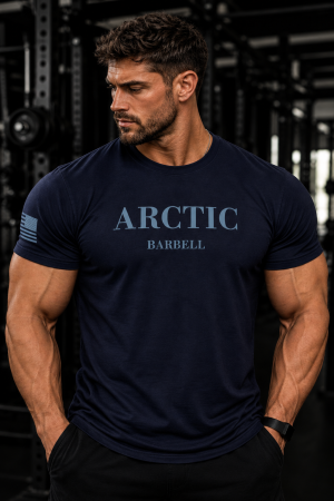 Fitness Shirt w/Flag - Blue