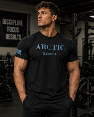 Fitness Shirt w/Flag - Black